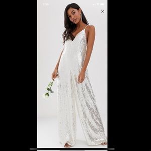 ASOS wise leg sequin cami jumpsuit
